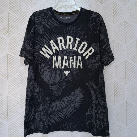 Under Armour Men's Project‎ The Rock Warrior Mana Short Sleeve Shirt- Black - XL - Picture 1 of 7